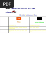 Comparison between Nike and Adidas
