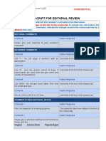 Manuscript For Editorial Review: Make Changes To The Text of The Manuscript Different