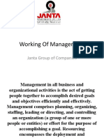 Working of Management: Janta Group of Companies