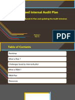 Risk Based Internal Audit Plan PDF