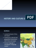 History and Culture of Korea