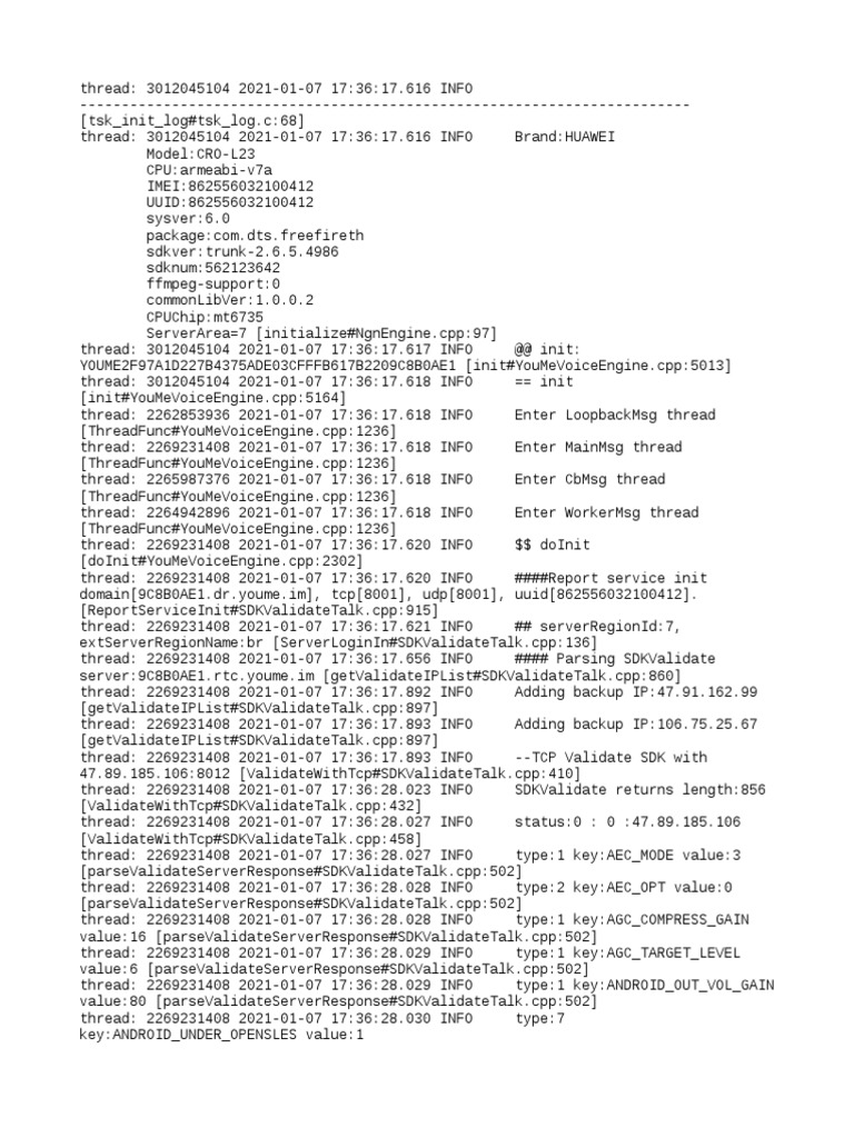 Ymrtc Log | PDF | Transmission Control Protocol | Computer Science