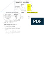 Preliminary Sizes (Beam)