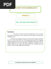 History of Mathematics Module