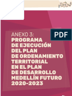 ACUERDO 48 - Anexo 3 Plan de Ejecución POT - PDM 2020-2023 Medellín Futuro