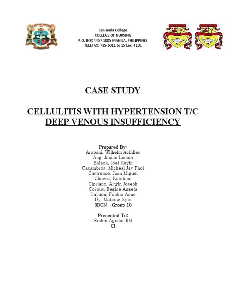 Cellulitis Case Study with Hypertension | PDF