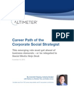 Career Path of The Corporate Social Strategist