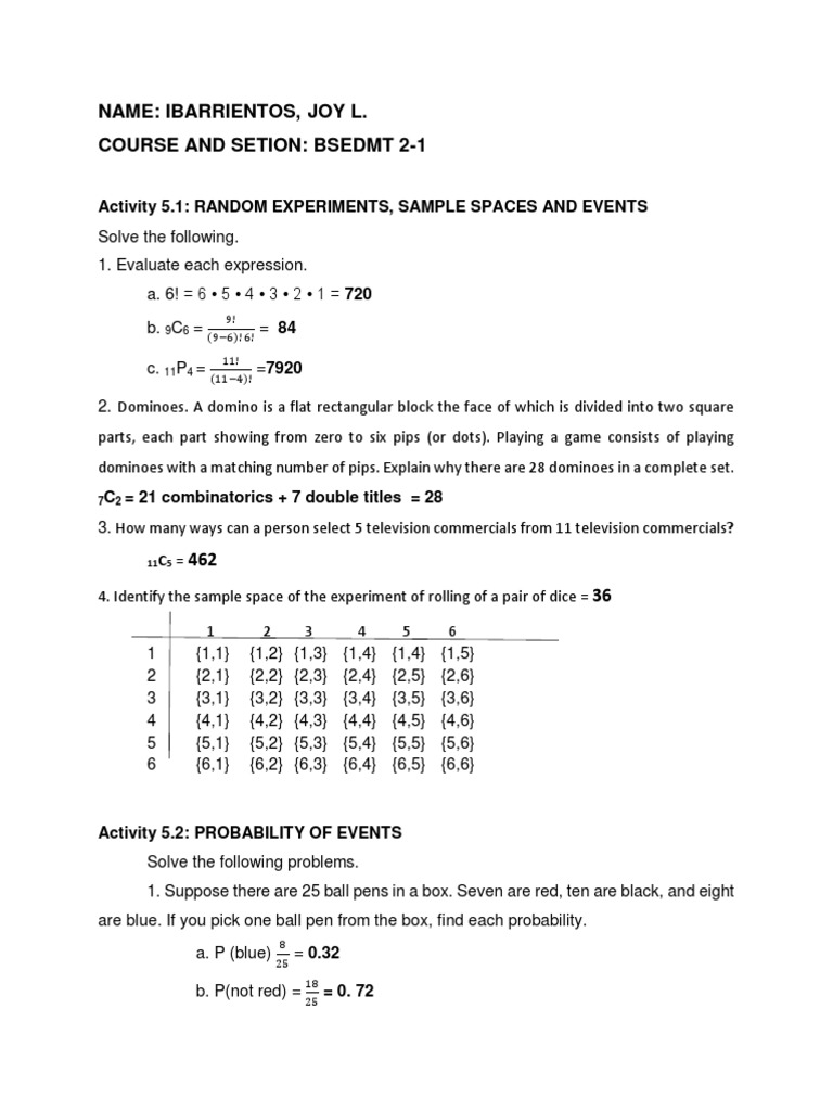 Probability in Random Experiments | PDF | Statistical Theory ...