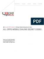 All Oppo Mobile Dialing Secret Codes - Code