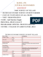 Agricultural Economics Report on Village Survey