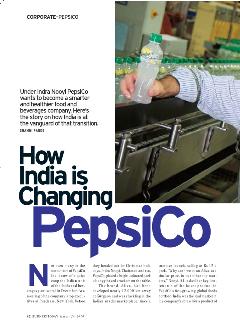 How India Is Changing: Pepsico | PDF | Pepsi Co | Food Industry