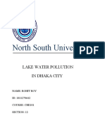 NSU Student Research on Lake Pollution in Dhaka
