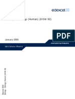 Edexcel GCE Biology / Biology (Human) (6104/02) : January 2006