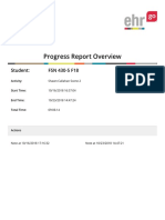 Progress Report Overview: Student: FSN 430-5 F18