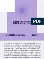 Biostatistics Course Overview