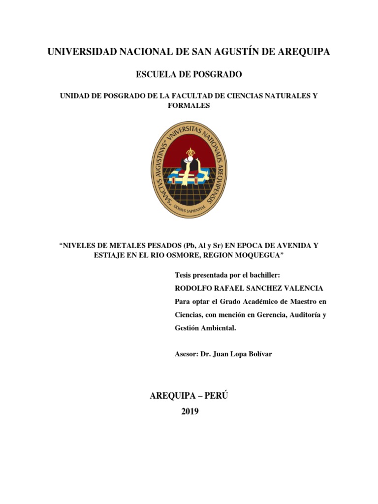 Rio Osmore 2019 Costes Economia Ambiental PDF Contaminación Riego