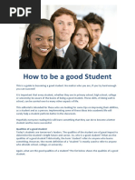 How To Be A Good Student1