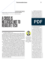 A Crisis Is No Excuse Not To Regulate Tech: 48 The Innovation Issue