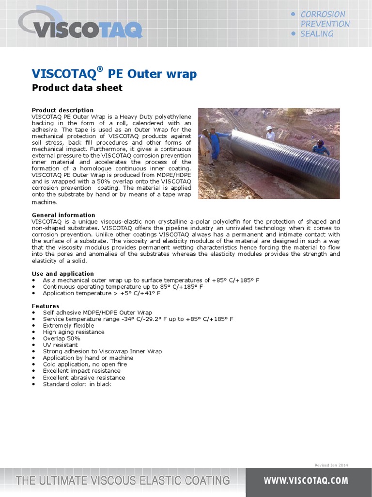 VISCOTAQR PE Outer Wrap February 2014 | PDF | Polyethylene | Materials