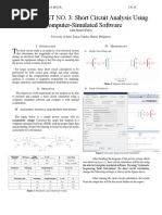 ASSESSMENT NO. 3: Short Circuit Analysis Using A Computer-Simulated Software