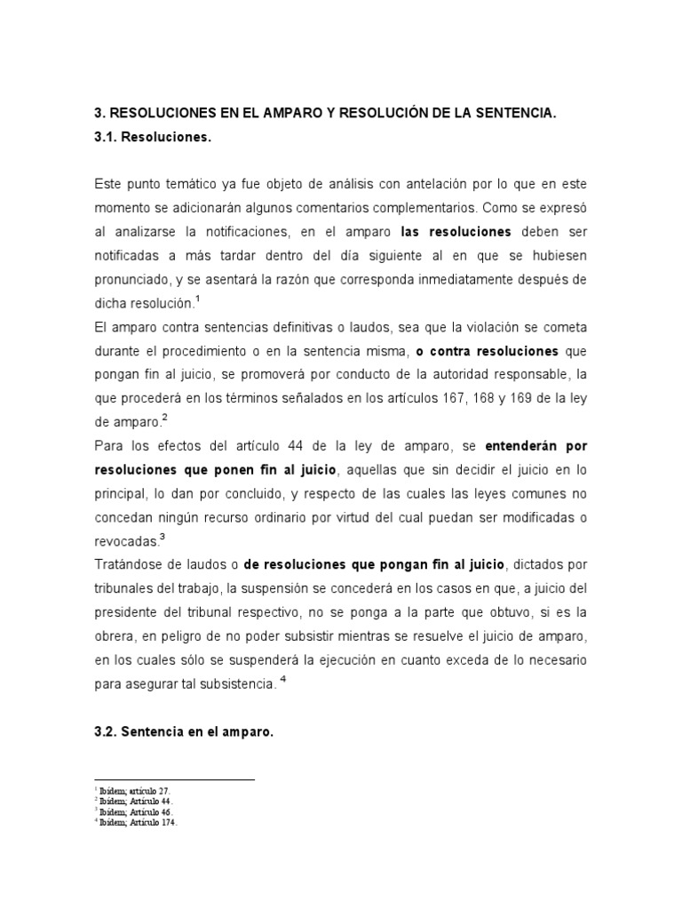 Resoluciones y Sentencias en Amparo | PDF | Sentencia (ley) | Caso de ley