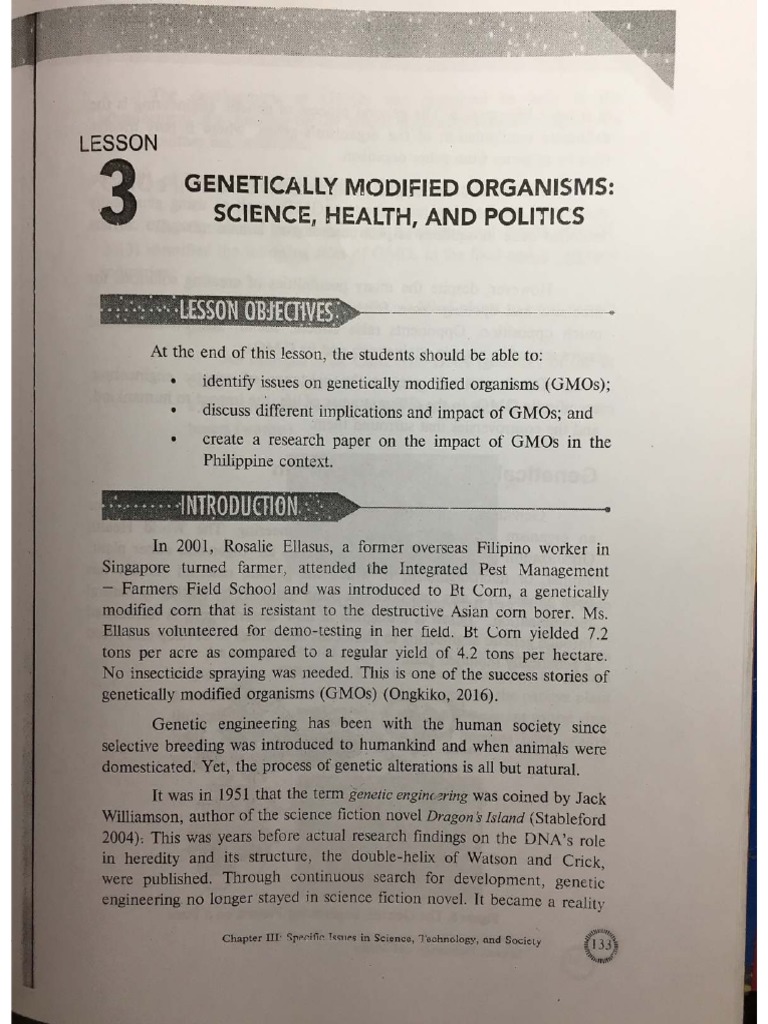 Genetically Modified Organisms Science Health and Politics | PDF