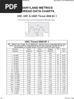 Unc Unf Metric Thread Chart Northwest Fastener | PDF | Screw | Metalworking