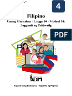 Fil4 - Q1 - Mod34 - Paggamit NG Pahiwatig - Version2