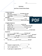 Worksheet Simple Past or Present Perfect Simple