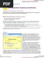 Web Application Exploits and Defenses