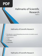 Hallmarks of Scientific Research