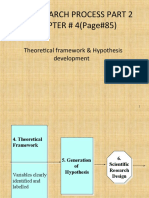 The Research Process Part 2 CHAPTER # 4 (Page#85) : Theoretical Framework & Hypothesis Development