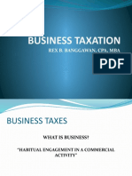 Business Taxation: Rex B. Banggawan, Cpa, Mba