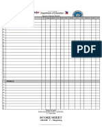 Score Sheet: Male FI L ENG Math SCI AP ESP Music Arts PE Health EPP FG
