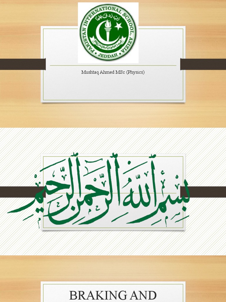 BRAKING AND SKIDDING Lecture3 (Autosaved) PDF Friction Vehicles