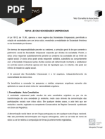 Nova Lei Das Sociedades Unipessoais