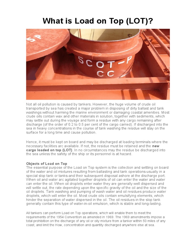 Load on Top Procedures for Oil Tankers | PDF