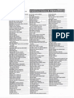 Irregular Verbs List and Prepositional Verbs