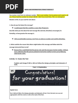 Media and Information Literacy Module 7