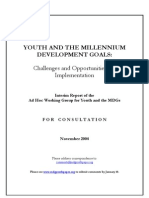 Youth and The Millennium Development Goals:: Challenges and Opportunities For Implementation