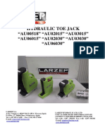 Hydraulic Toe Jack "AU00518" "AU02015" "AU03015" "AU06015" "AU02030" "AU03030" "AU06030"