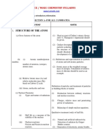 Wassce / Waec Chemistry Syllabus: 1. Structure of The Atom