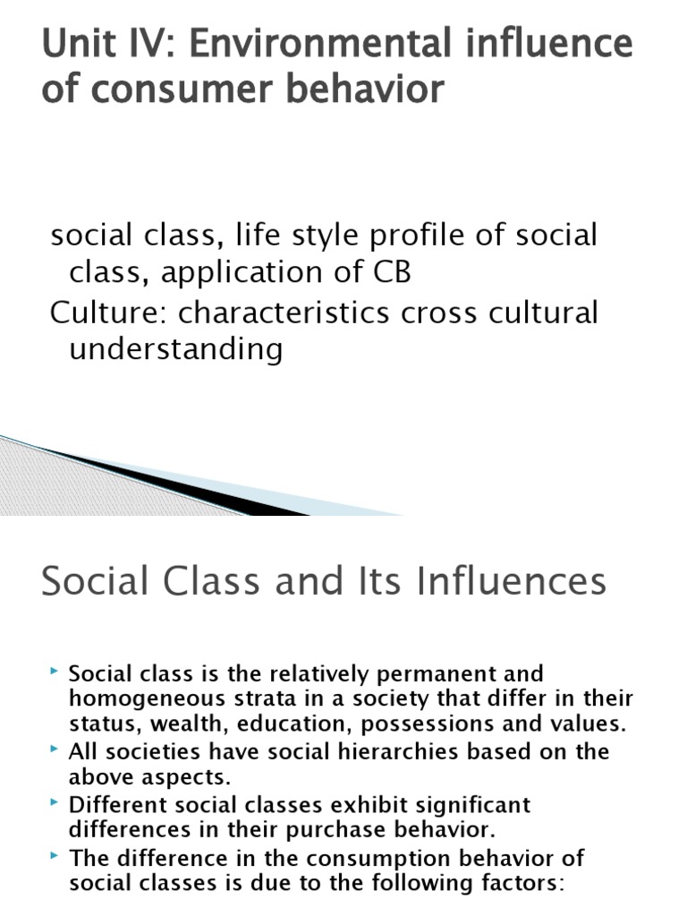 Social Class Impact on Consumer Behavior | PDF | Consumer Behaviour ...