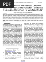 The Determinant of The Indonesia Composite Stock Price Index and Its Implication To Indonesia Foreign Direct Investment For Manufactur Sector PDF