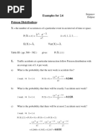 Examples For 2.6 Poisson Distribution