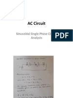 AC Circuit: Sinusoidal Single Phase Circuit Analysis