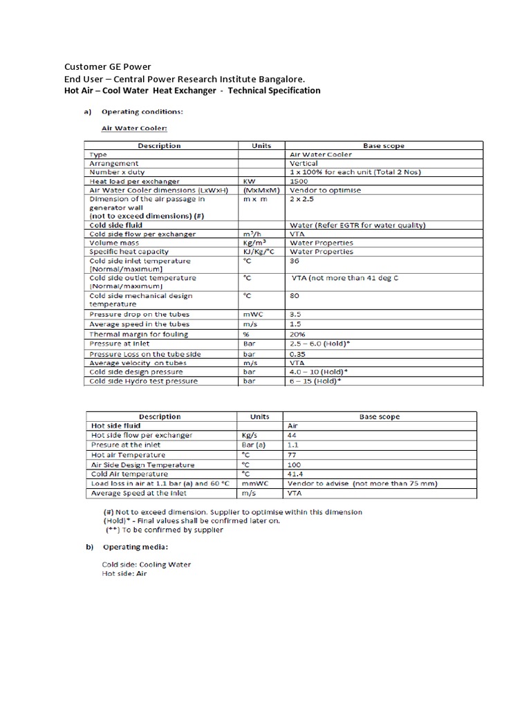 Specification | PDF | Technology & Engineering