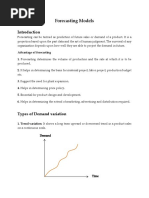 Forecasting Models