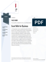 Excel Skills For Business: Fazle Rabbi