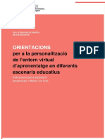 Orientacions Per A La Personalitzacio Entorn Virtual Aprenentatge PDF